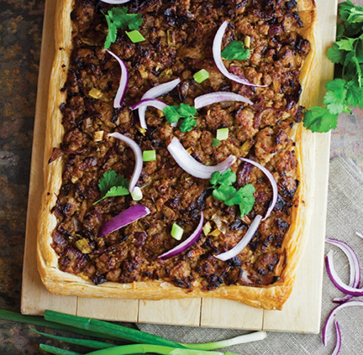 Sausage & Caramelised Red Onion Chutney Bake
