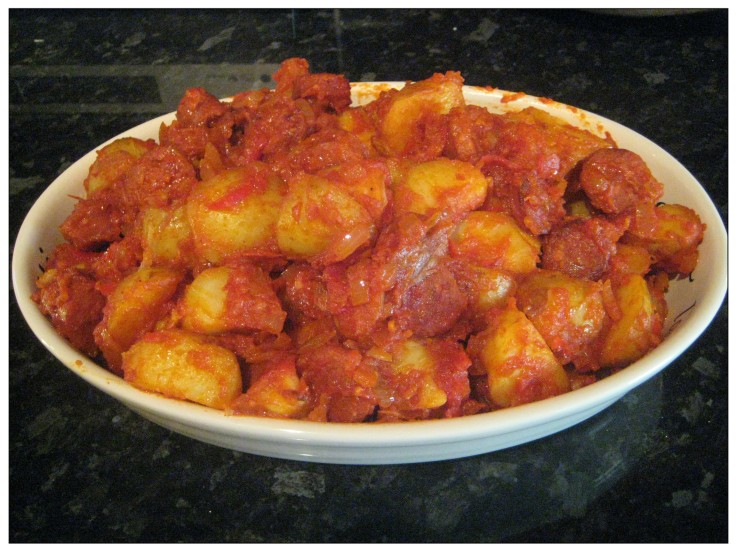 Potatas Bravas with Chorizo