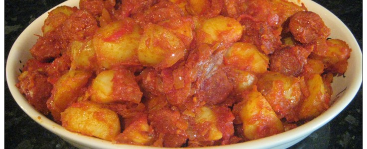 Potatas Bravas with Chorizo